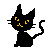 ハロウィン 黒猫 素材 透過 GIF